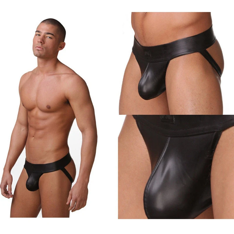 New Hot Sexy Mens Thongs G-string Underwear Black N2N Faux Leather Jockstrap Briefs Backless Underpants
New Hot Sexy Mens Thongs G-string Underwear Black N2N Faux Leather Jockstrap Briefs Backless Underpants