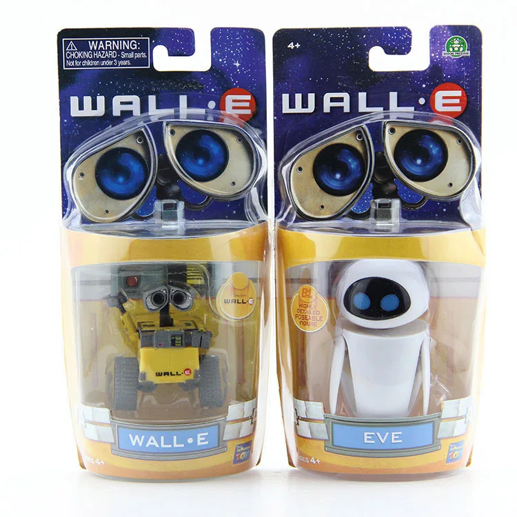 

Роботы Wall-E и EVE из ПВХ, экшн-фигурки, коллекционные модели, игрушки, куклы, 6 см/10 см, 2 шт./лот