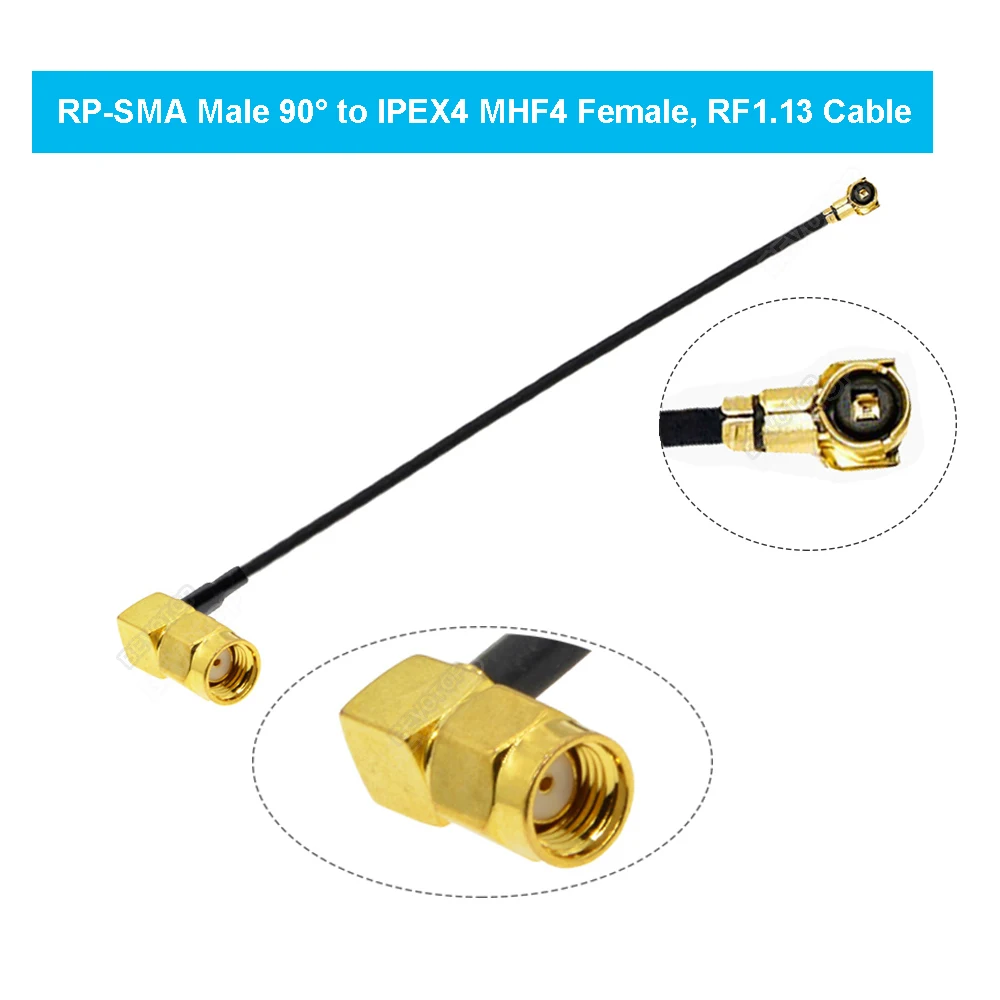 2 шт./лот IPEX4 к SMA Pigtail RP-SMA/ штекер U.fl MHF4 гнездовой Wi-Fi антенный удлинитель RF1.13