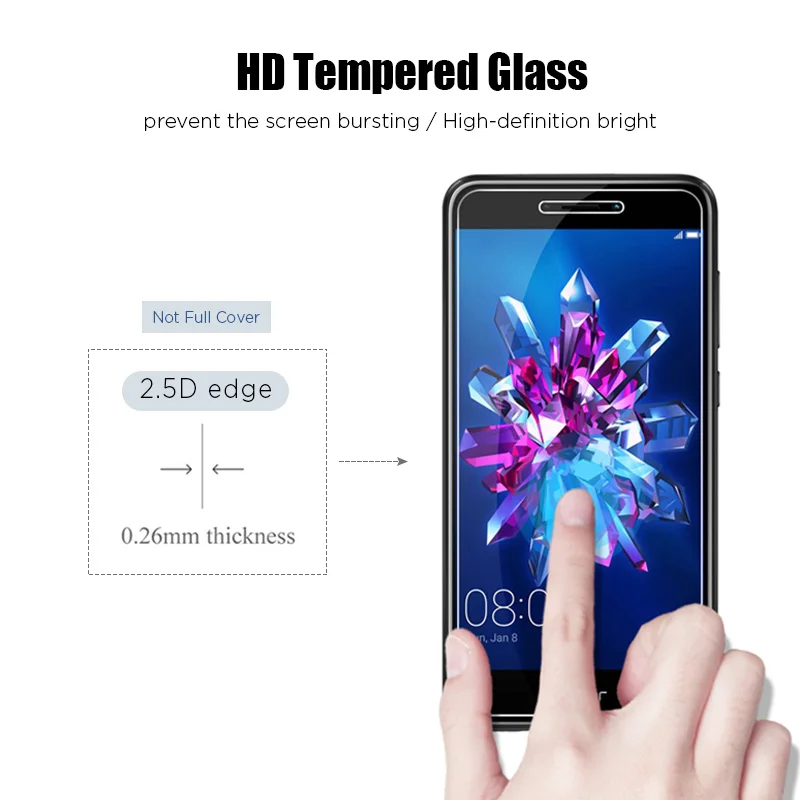 Защитное стекло для смартфона Honor 6 7 8 Lite Pro 9H HD прозрачное закаленное 9 10 20 Global |