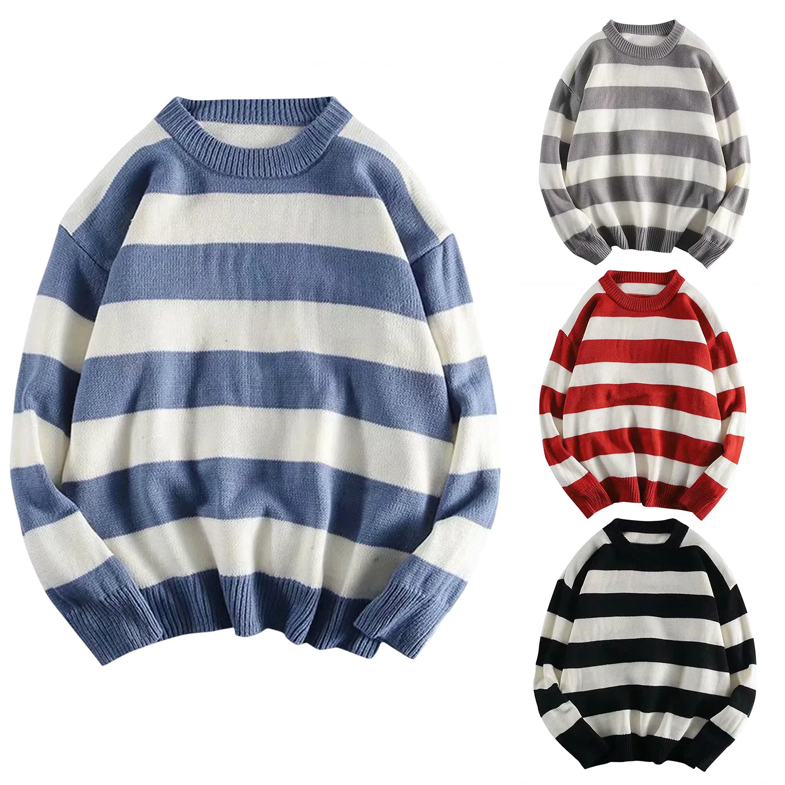 Men's Casual Sweater High Quality Stripe Rip Sleeve Sweater Long Sleeve Round Neck Sweater Blouse Fast Shipping Свитер Оверсайз
Men's Casual Sweater High Quality Stripe Rip Sleeve Sweater Long Sleeve Round Neck Sweater Blouse Fast Shipping Свитер Оверсайз