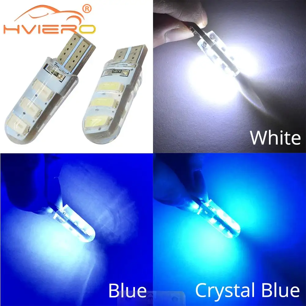 White Car LED T10 W5W DC 12V Canbus 12 SMD Silicone Waterproof 194 Wedge Lights Bulb No Error Led Parking Fog light Auto | Автомобили и