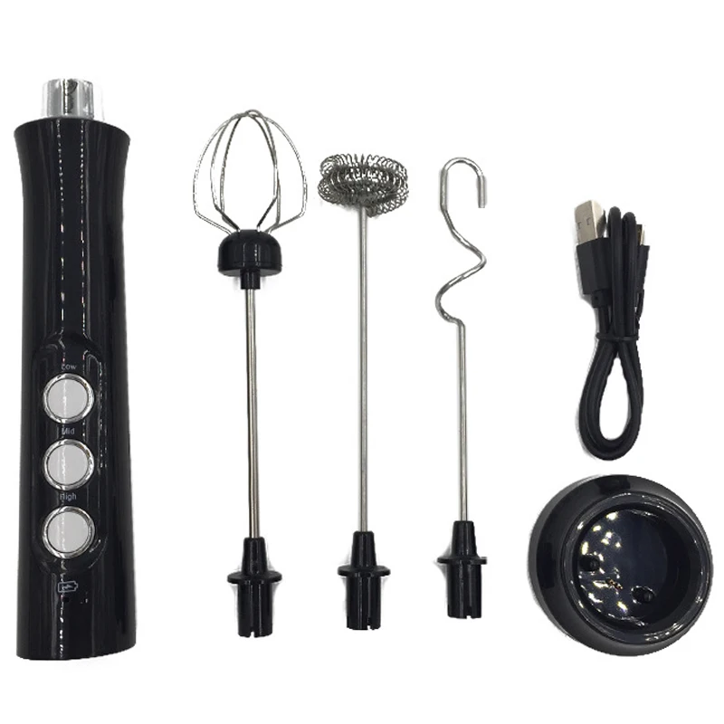 Rechargeable Milk Frother Battery Operated,3-Speed Portable Travel Frother,Electric Milk Foamer Coffee Frother for Latte 
Rechargeable Milk Frother Battery Operated,3-Speed Portable Travel Frother,Electric Milk Foamer Coffee Frother for Latte