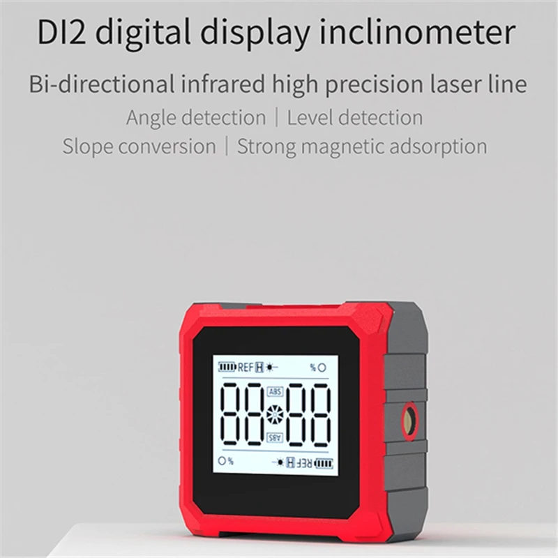 ATuMan DI2 Dual Laser Digital Inclinometer 4x90° Oblique Angle Measurement Protractor Level Meter Strong Magnetic Bottom
ATuMan DI2 Dual Laser Digital Inclinometer 4x90° Oblique Angle Measurement Protractor Level Meter Strong Magnetic Bottom