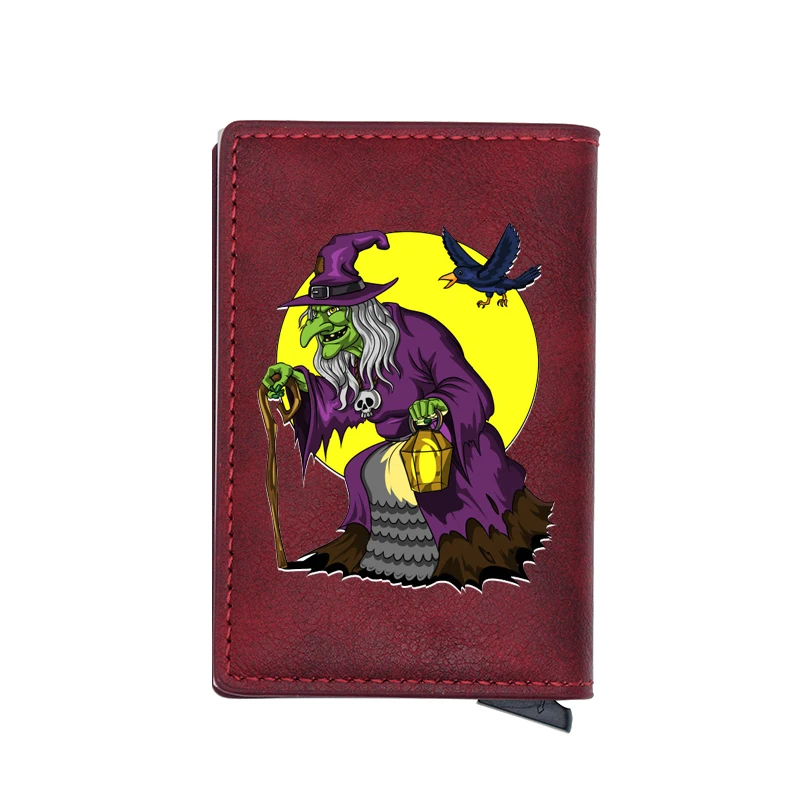 Fashion Halloween Old Witch Digital Printing Card Holder Wallet Classic Men Women Leather Rfid Aluminum Short Purse
Fashion Halloween Old Witch Digital Printing Card Holder Wallet Classic Men Women Leather Rfid Aluminum Short Purse