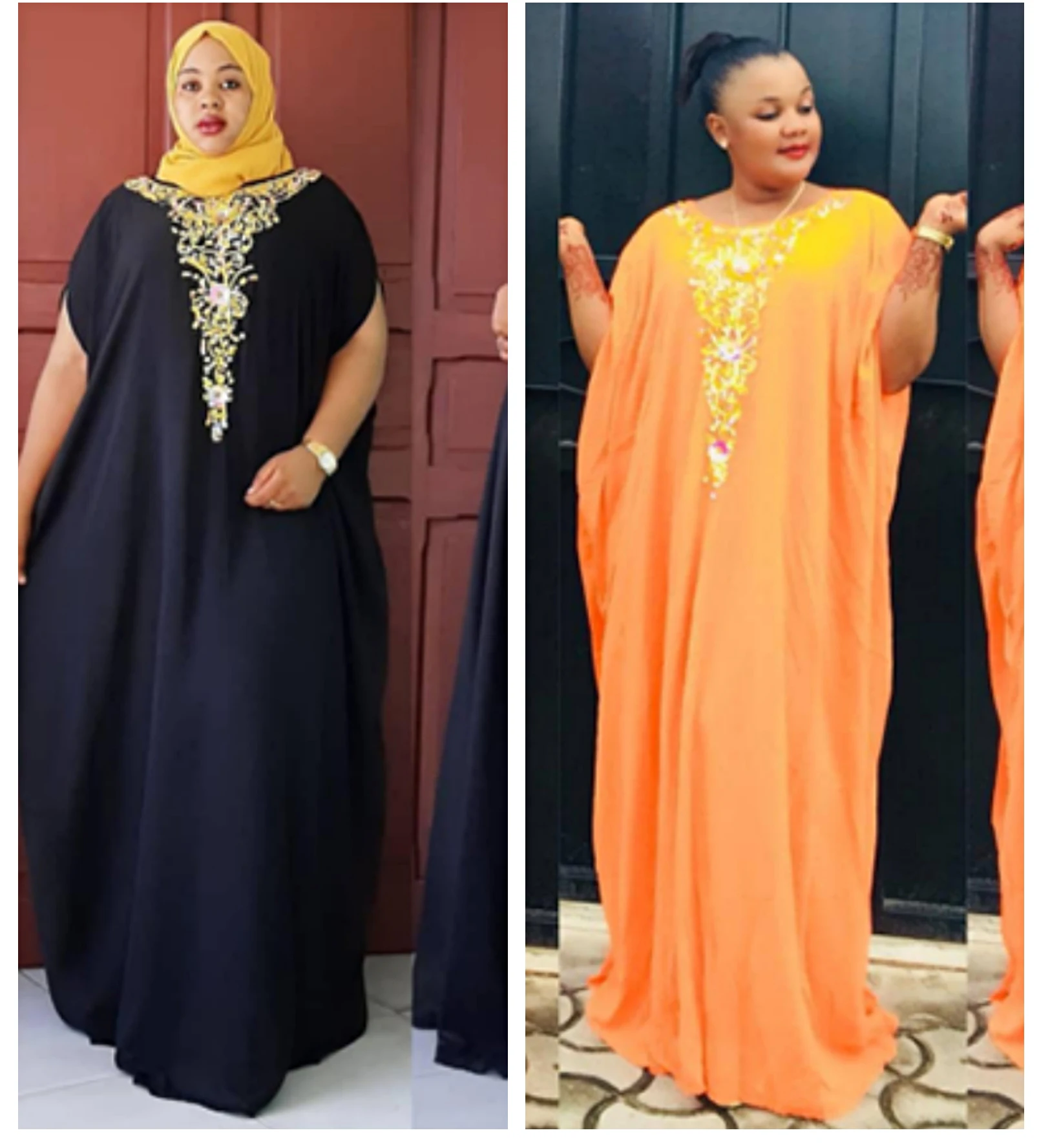Length 154 cm super loose long dress New style African women's Dashiki Fashion stretch Chiffon material black red free size
Length 154 cm super loose long dress New style African women's Dashiki Fashion stretch Chiffon material black red free size