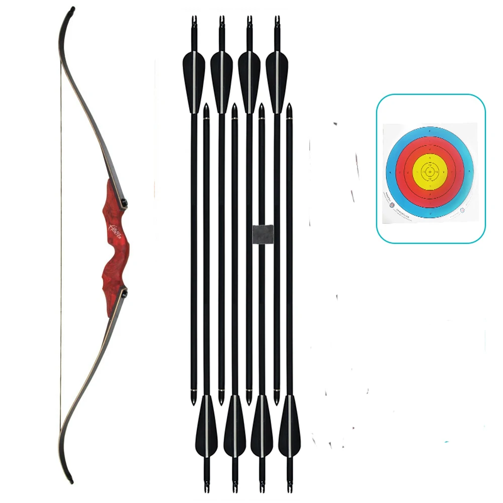 60 Inch 20-60 Pound Archery Recurve Bow Red Hunter Bow Laminated Bow Limbs Left and Right Hand Outdoor Sports Hunting Accessorie
60 Inch 20-60 Pound Archery Recurve Bow Red Hunter Bow Laminated Bow Limbs Left and Right Hand Outdoor Sports Hunting Accessorie