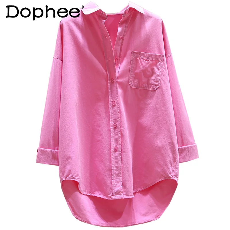 Single Pocket Cotton and Linen Shirt for Women Spring New Korean Style Blouse Casual Fashion Top Polo Collar Solid Color Blusas
Single Pocket Cotton and Linen Shirt for Women Spring New Korean Style Blouse Casual Fashion Top Polo Collar Solid Color Blusas