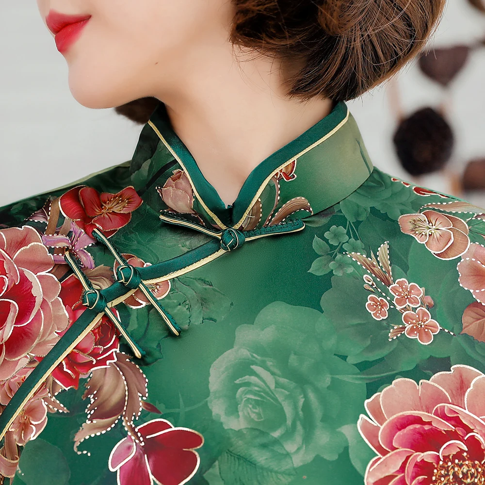 Traditional Chinese Print Flower Women Tang Coat Tops Sexy Slim Shirt Soft Green Satin Blouse Vintage Classic Clothing Plus Size
Traditional Chinese Print Flower Women Tang Coat Tops Sexy Slim Shirt Soft Green Satin Blouse Vintage Classic Clothing Plus Size