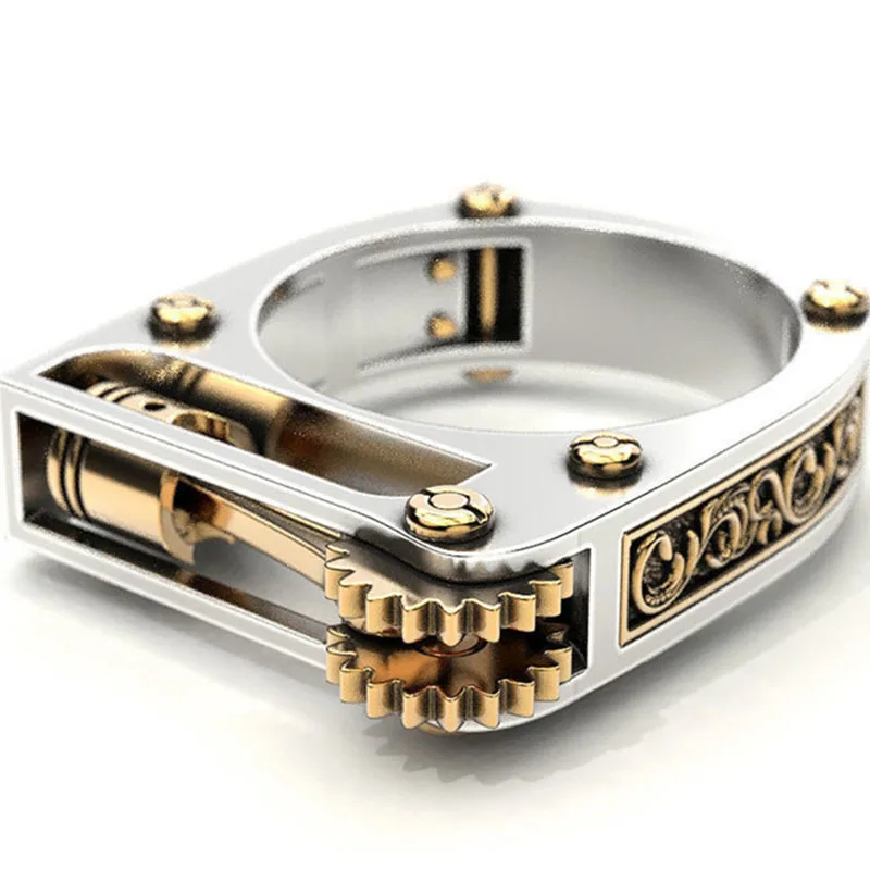 A new type of geometric machinery, two-color rings for men and women, popular jewelry in Europe and America
A new type of geometric machinery, two-color rings for men and women, popular jewelry in Europe and America