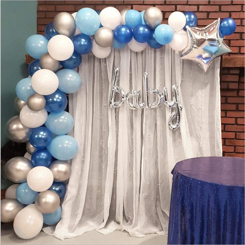 Blue and white silver arch birthday party balloon birthday party wedding room decoration set
Blue and white silver arch birthday party balloon birthday party wedding room decoration set