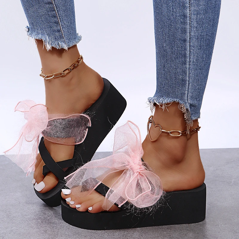 Wedge Platform Bow Women's Shoes All-match Comfortable Clip Toe Casual Sandals 2021 Summer Shoes for Women Women's Flip Flops
Wedge Platform Bow Women's Shoes All-match Comfortable Clip Toe Casual Sandals 2021 Summer Shoes for Women Women's Flip Flops