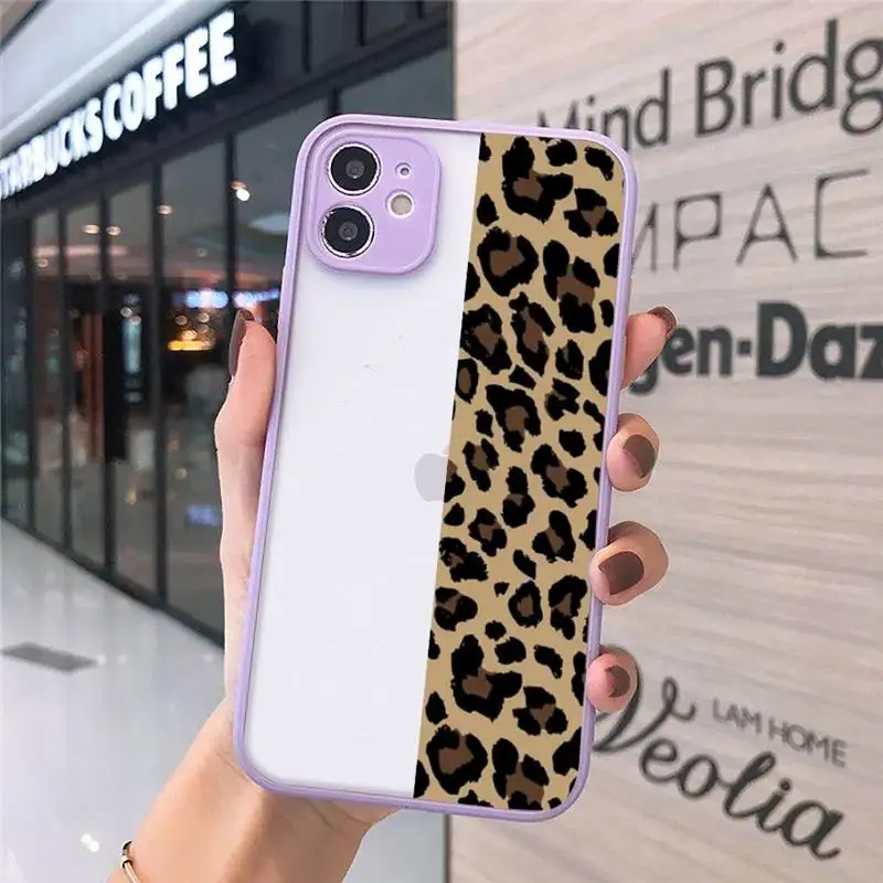 Fashion beautiful Leopard Print Phone Cases Matte transparent For Purple iPhone 12 Mini 11 Pro XR XS Max 7 8 Plus X Back Cover 
Fashion beautiful Leopard Print Phone Cases Matte transparent For Purple iPhone 12 Mini 11 Pro XR XS Max 7 8 Plus X Back Cover