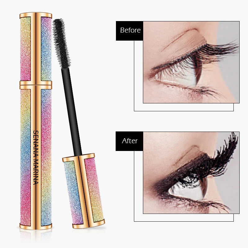 

Starry Sky Mascara 4D Waterproof Fiber Silk Eyelash Thick Curling Natural Lengthening Eye Lash rimel 4d Eyes Brighten Makeup