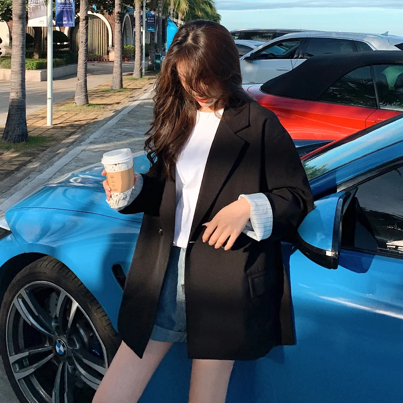 Korean Style Loose Casual Women Suit Coat 2021 New Spring Autumn Solid Double Breasted Fashion Notched Collar Ladies Blazer
Korean Style Loose Casual Women Suit Coat 2021 New Spring Autumn Solid Double Breasted Fashion Notched Collar Ladies Blazer