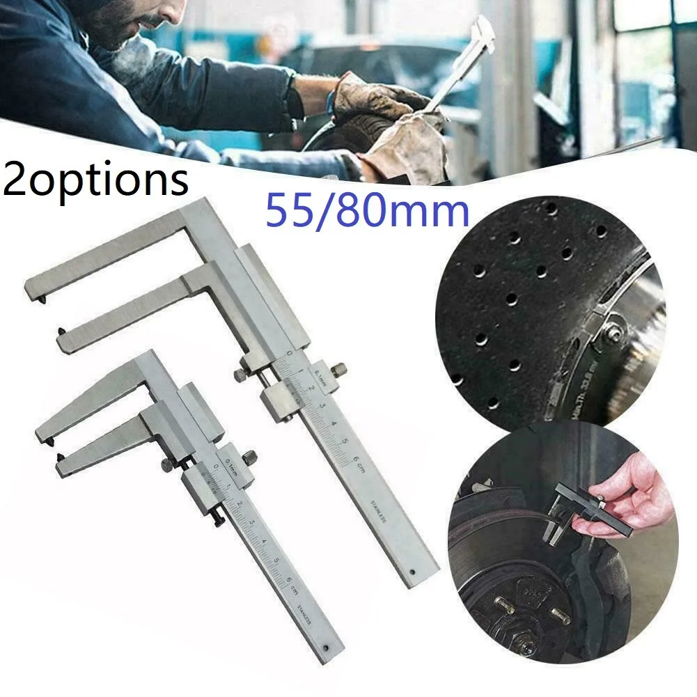 0-60mm Brake Vernier Caliper For Brake Discs Disks Measuring Tools Gauge Claw Length 50mm/80mm Automotive Hand Tools
0-60mm Brake Vernier Caliper For Brake Discs Disks Measuring Tools Gauge Claw Length 50mm/80mm Automotive Hand Tools