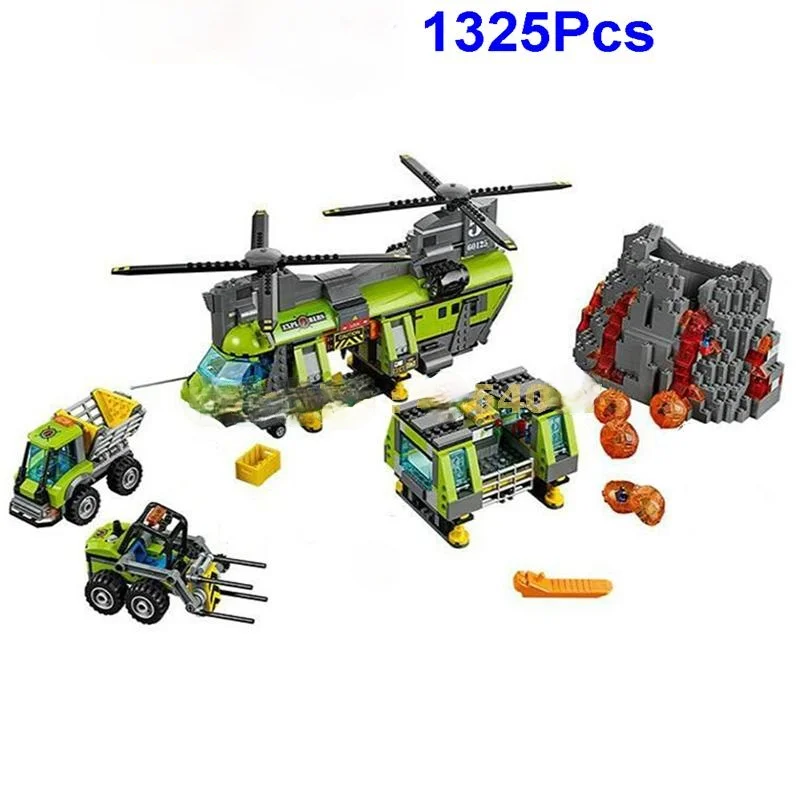 10642 1325pcs city volcano heavy-lift helicopter explorer scientist a 8 figures building block 60125 Toy Christmas Gifts 
10642 1325pcs city volcano heavy-lift helicopter explorer scientist a 8 figures building block 60125 Toy Christmas Gifts
