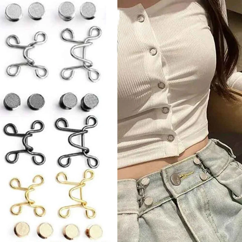1Set Nail-free Waist Adjustment Button Metal Garment Hook Jeans Waist Buckle Removable Rivet Button DIY Invisible Button 27/32mm
1Set Nail-free Waist Adjustment Button Metal Garment Hook Jeans Waist Buckle Removable Rivet Button DIY Invisible Button 27/32mm