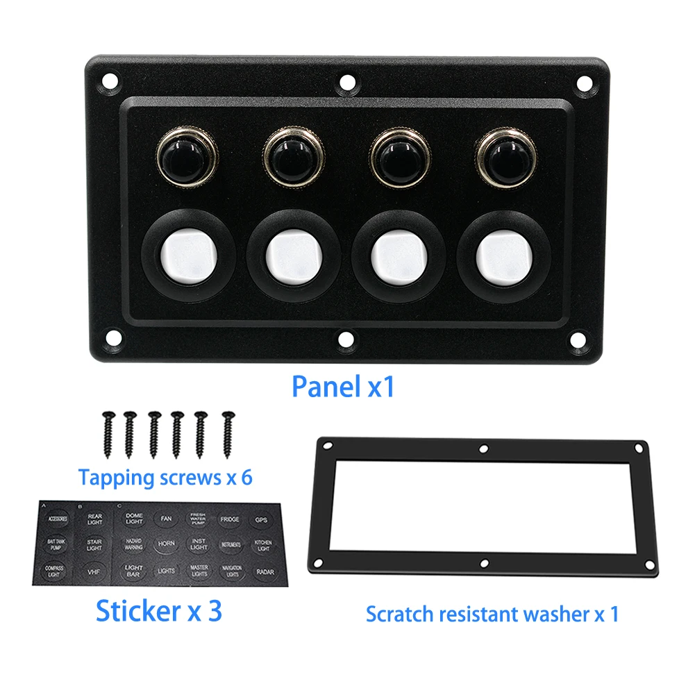 For RV Car Yacht Cabin Boats Accessories Single Touch Panel Refit Control 4-8 Position Light Switch 12-24V Universal
For RV Car Yacht Cabin Boats Accessories Single Touch Panel Refit Control 4-8 Position Light Switch 12-24V Universal