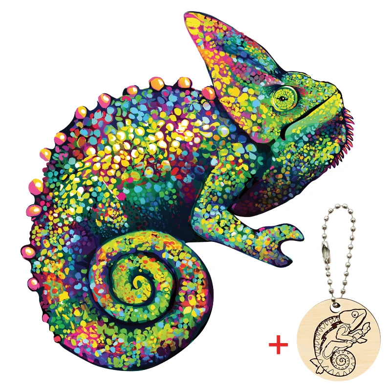 Unique Wooden Animal Jigsaw Puzzles Mysterious Chameleon 3D Puzzle Gift Fabulous Gift Interactive Toy For Adults Kid Educational
Unique Wooden Animal Jigsaw Puzzles Mysterious Chameleon 3D Puzzle Gift Fabulous Gift Interactive Toy For Adults Kid Educational