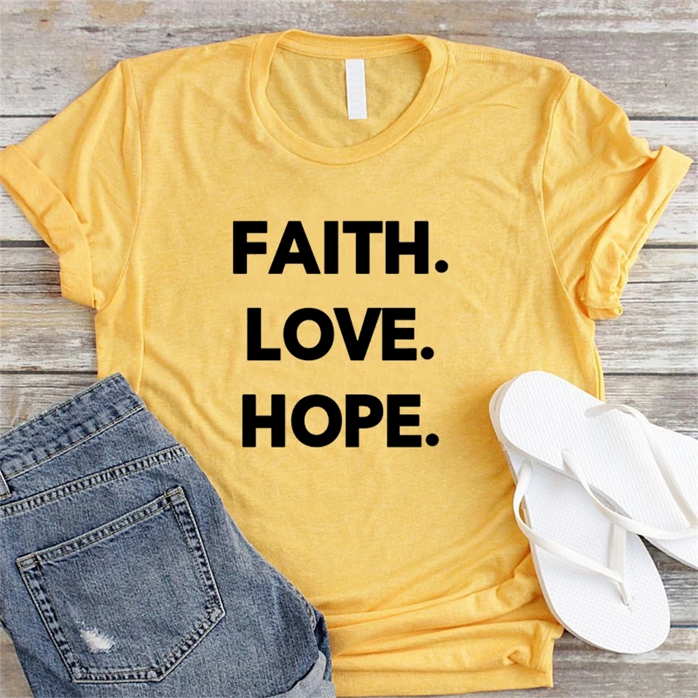 Faith Love Hope Women T-shirt Shirt Fashsion Letter Polyester Female O Neck Short Sleeve Top Tee TX5822
Faith Love Hope Women T-shirt Shirt Fashsion Letter Polyester Female O Neck Short Sleeve Top Tee TX5822