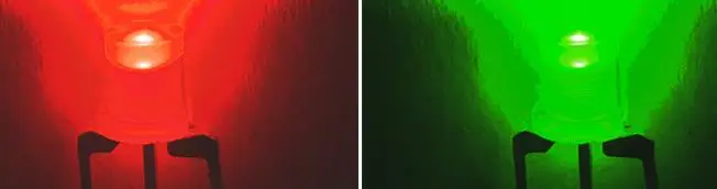 Диффузор с плоским верхом двухцветный 3 мм светодиодный Диод красный @ зеленый