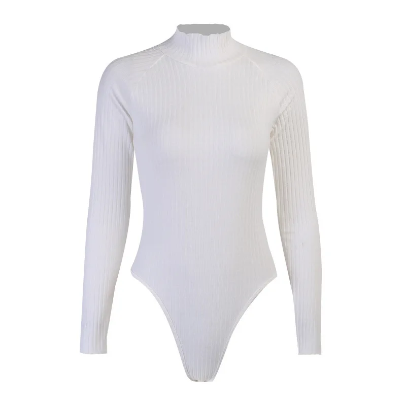 Sexy High Neck Knitted Women White Jumpsuit Black Long Sleeve Buttons Rompers Famale Bodysuit 2020 Casual One-Pieces Bodysuits
Sexy High Neck Knitted Women White Jumpsuit Black Long Sleeve Buttons Rompers Famale Bodysuit 2020 Casual One-Pieces Bodysuits