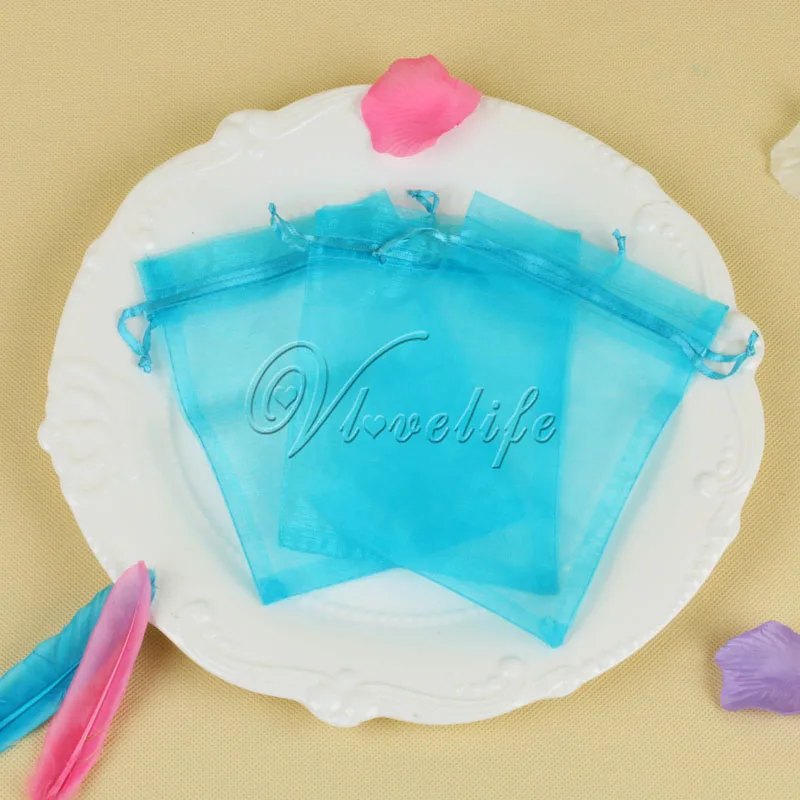Wholesales 100pcs 7x9cm Organza Bags Drawable Jewelry Pouch for Wedding Favor Christmas Decorations Candy Bag Diy Gift Packing | Дом и сад