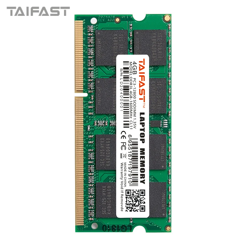 Оперативная память Taifast DDR3L 8 ГБ 4 для ноутбука ОЗУ SO DIMM DDR3 1333 МГц 1600 SODIMM Гб 1 35