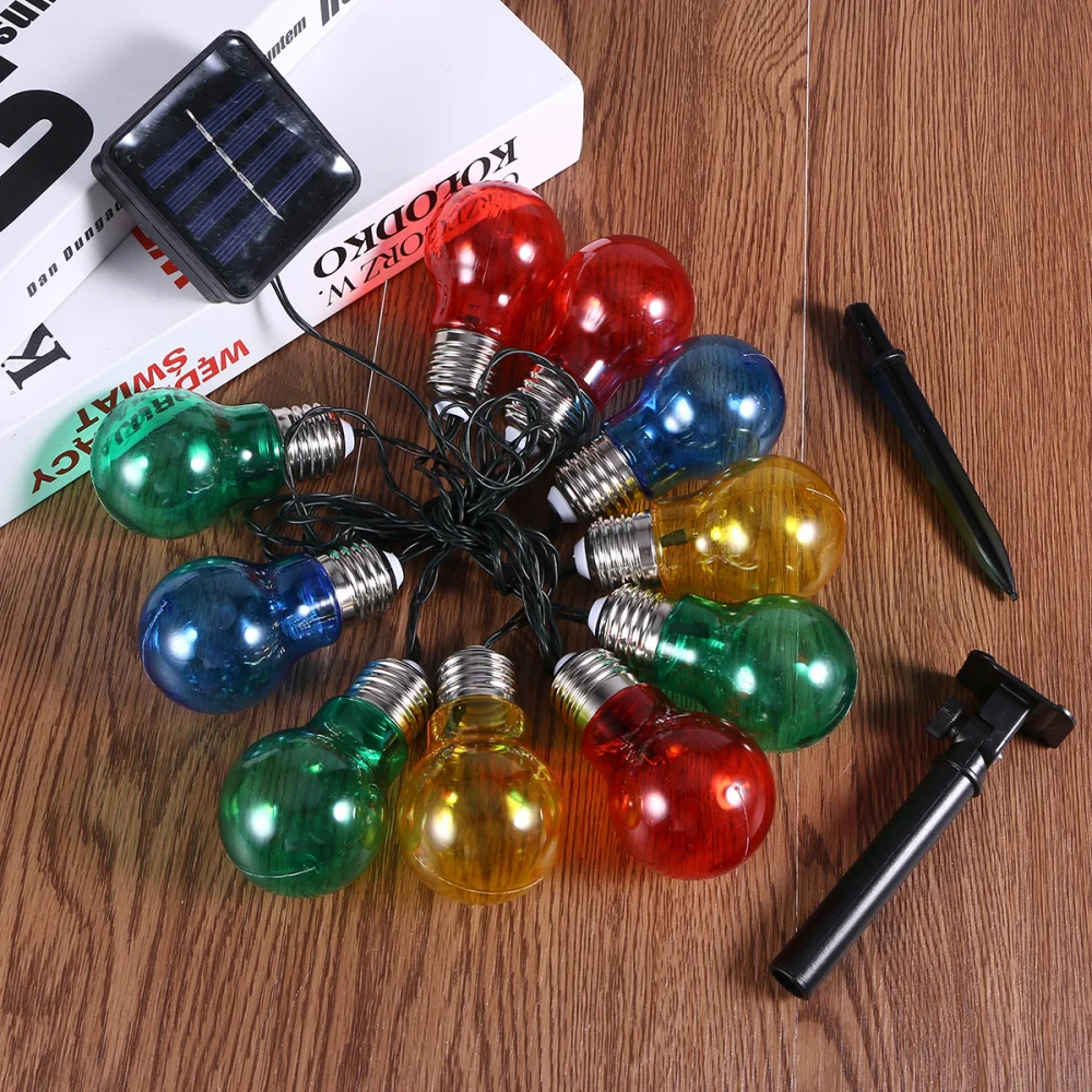 Solar LEDS Bulb Lights Outdoor Lights for Dormitory Courtyard Garden Patio Wedding Party Decoration (Colorful Bulbs F5 10 Bul
Solar LEDS Bulb Lights Outdoor Lights for Dormitory Courtyard Garden Patio Wedding Party Decoration (Colorful Bulbs F5 10 Bul