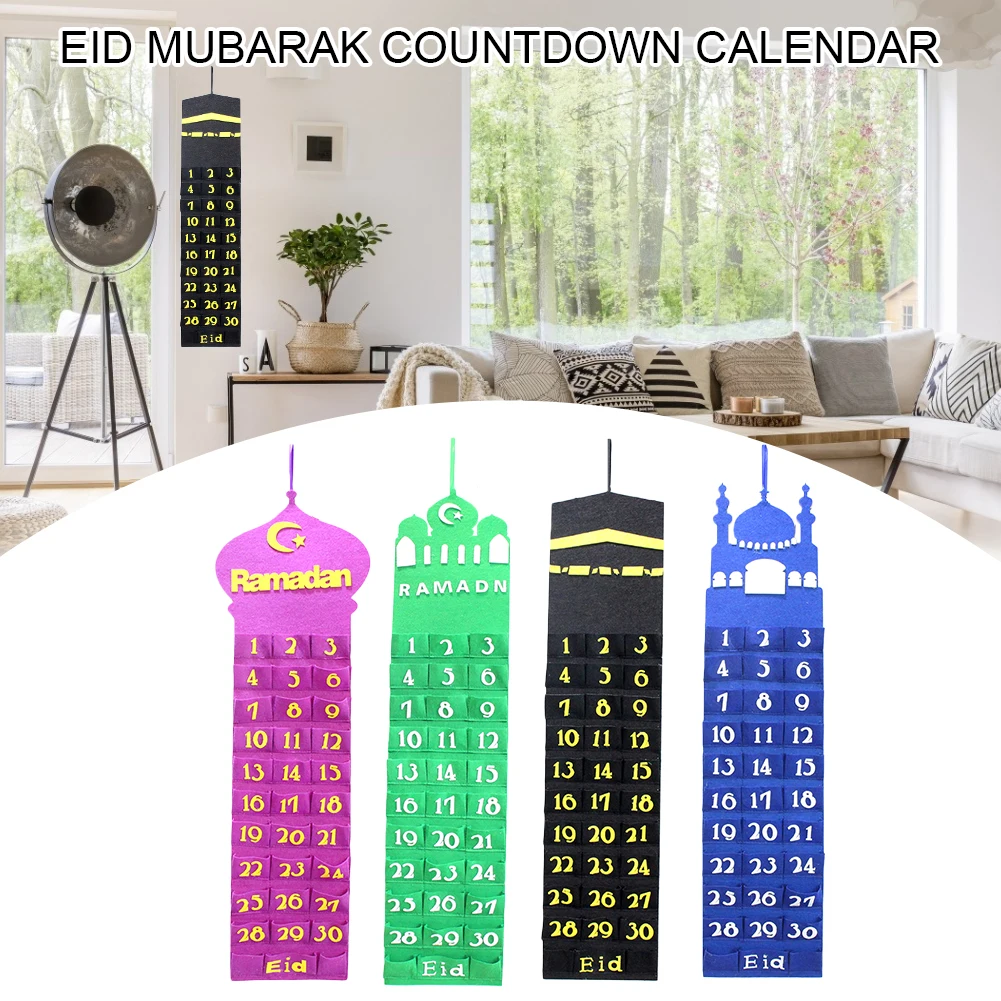 Dropshipping Eid Mubarak Countdown Calendar 2021 Felt Ramadan Calendar 30 Days Countdown Calendar Decorative Hanging Storage Bag
Dropshipping Eid Mubarak Countdown Calendar 2021 Felt Ramadan Calendar 30 Days Countdown Calendar Decorative Hanging Storage Bag