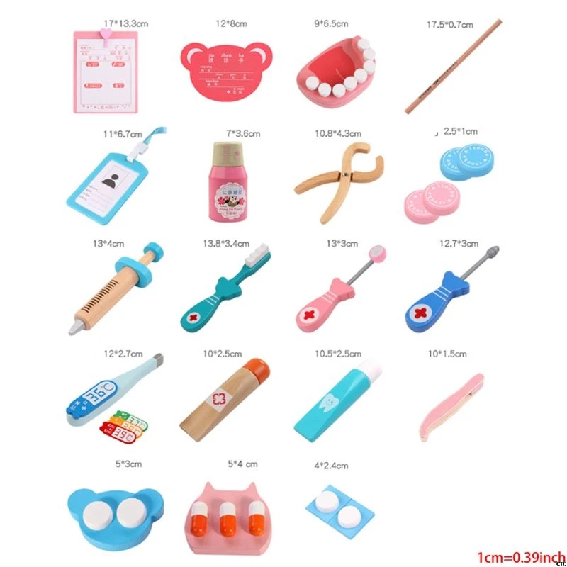 Kids Doctor Toys Role-playing Games Pretend Play Wooden Medical Kit Set Pretend Doctor Play Toys for Children
Kids Doctor Toys Role-playing Games Pretend Play Wooden Medical Kit Set Pretend Doctor Play Toys for Children