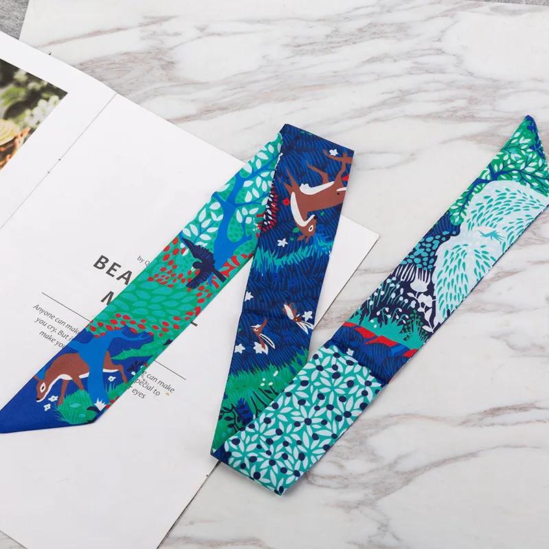 New Scarf Women Luxury Silk Scarf Skinny Bag Scarves Design Wrist Towel Foulard Ladies Neckerchief Headband
New Scarf Women Luxury Silk Scarf Skinny Bag Scarves Design Wrist Towel Foulard Ladies Neckerchief Headband