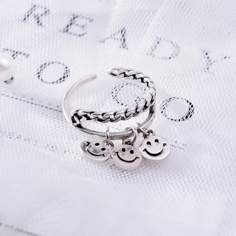 MEYRROYU 925 Sterling Silver Rings Korea Fashion Simple Lucky Tassel Smiling Face Pendant Rings Ladies Couple Best Jewelry
MEYRROYU 925 Sterling Silver Rings Korea Fashion Simple Lucky Tassel Smiling Face Pendant Rings Ladies Couple Best Jewelry
