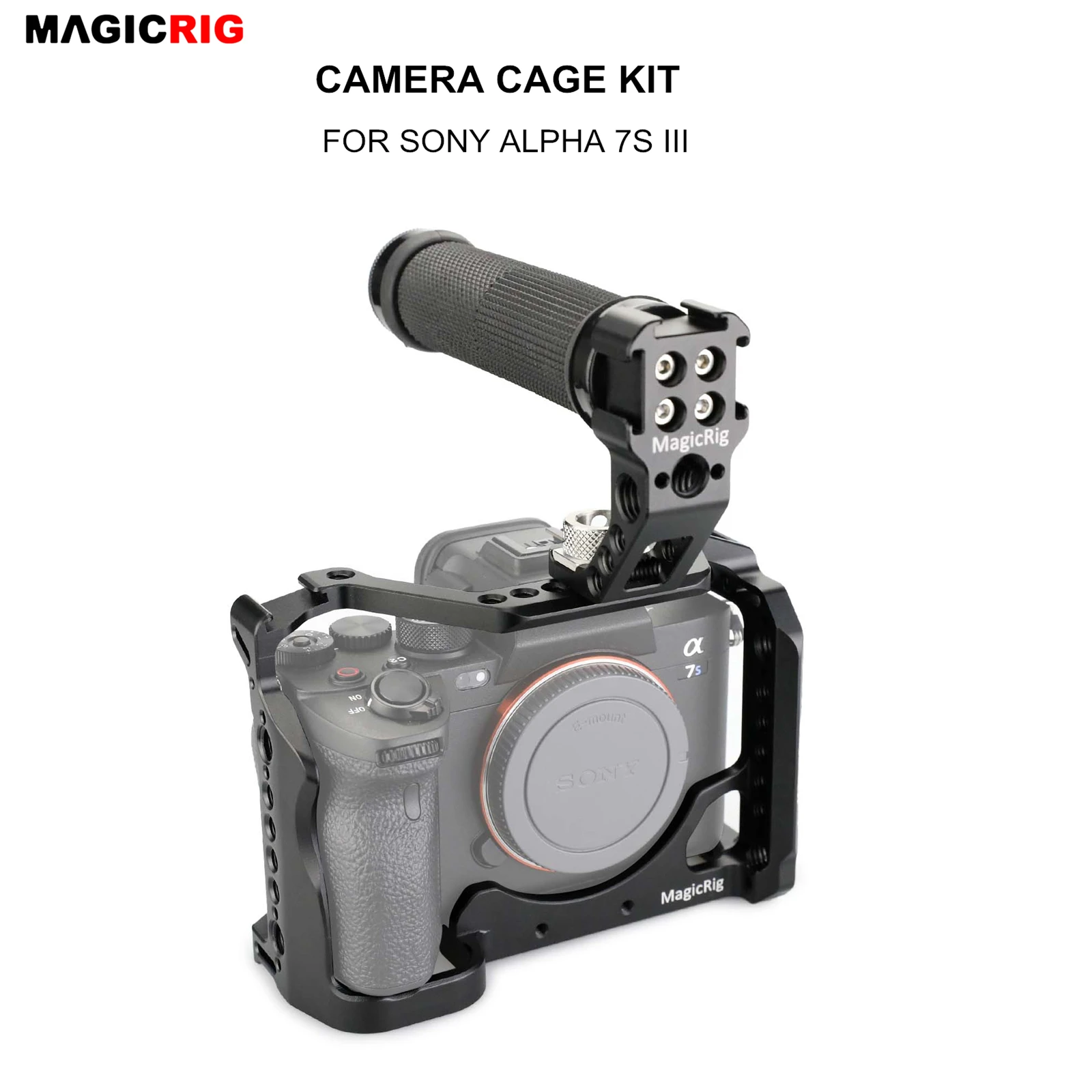 MAGICRIG A7SIII Cage with Top Handle Arri Locating Handle for Sony Alpha 7S III / A7SIII / A7S3 /A7S III
MAGICRIG A7SIII Cage with Top Handle Arri Locating Handle for Sony Alpha 7S III / A7SIII / A7S3 /A7S III