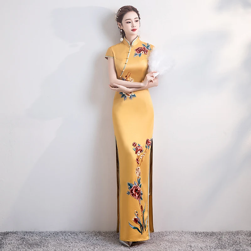 Chinese Style Party Women Floor Length Dress Embroidery Elegant Banquet Long Qipao Female Slim Cheongsam Gowns Vestido S-XXXL
Chinese Style Party Women Floor Length Dress Embroidery Elegant Banquet Long Qipao Female Slim Cheongsam Gowns Vestido S-XXXL