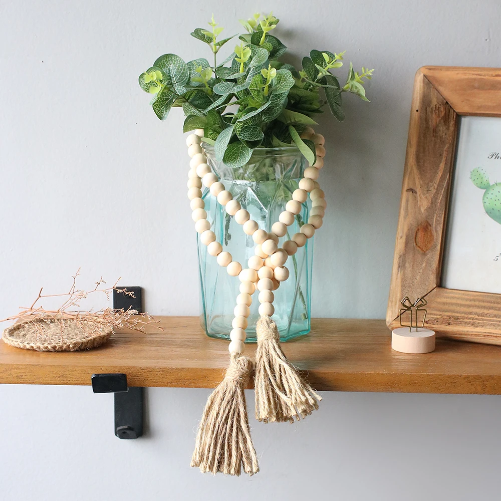 6 pack Wood Beads Garland Wall Hanging for Farmhouse Boho Home Decor Yard Garden Decoration Hallowee Decoration
6 pack Wood Beads Garland Wall Hanging for Farmhouse Boho Home Decor Yard Garden Decoration Hallowee Decoration