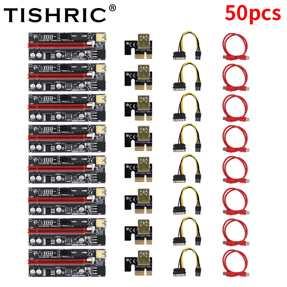 50 шт. TISHRIC LED PCIE PCI-E Riser 009S Plus карта PCI E PCI Express GPU 6Pin 1X 16X USB 3,0 Майнинг Райзер для видеокарты
50 шт. TISHRIC LED PCIE PCI-E Riser 009S Plus карта PCI E PCI Express GPU 6Pin 1X 16X USB 3,0 Майнинг Райзер для видеокарты