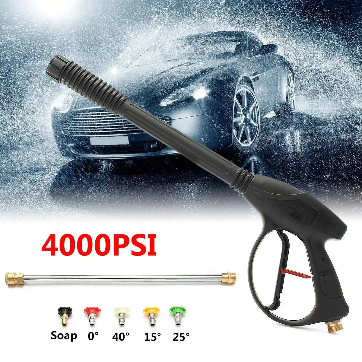 High Pressure Washer Power Spray-Gun 4000Psi M22 14mm Pressure Car Washer Foam Gun+50CM Extension Hose Replacement Wand Lance
High Pressure Washer Power Spray-Gun 4000Psi M22 14mm Pressure Car Washer Foam Gun+50CM Extension Hose Replacement Wand Lance