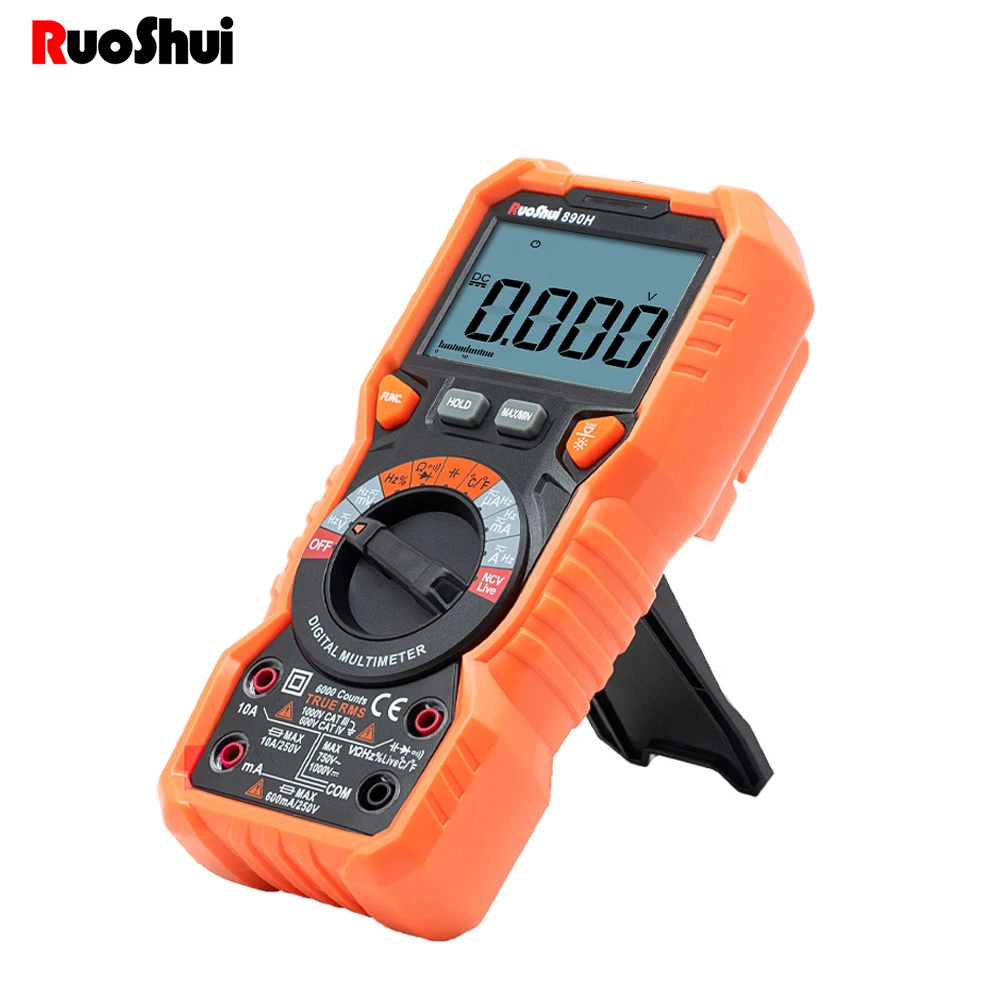 Мультиметр RuoShui 890H, высокоточный, 6000 отсчетов, Автоматический диапазон, тестер, истинное среднеквадратичное значение, интеллектуальная защ... 
Мультиметр RuoShui 890H, высокоточный, 6000 отсчетов, Автоматический диапазон, тестер, истинное среднеквадратичное значение, интеллектуальная защ...