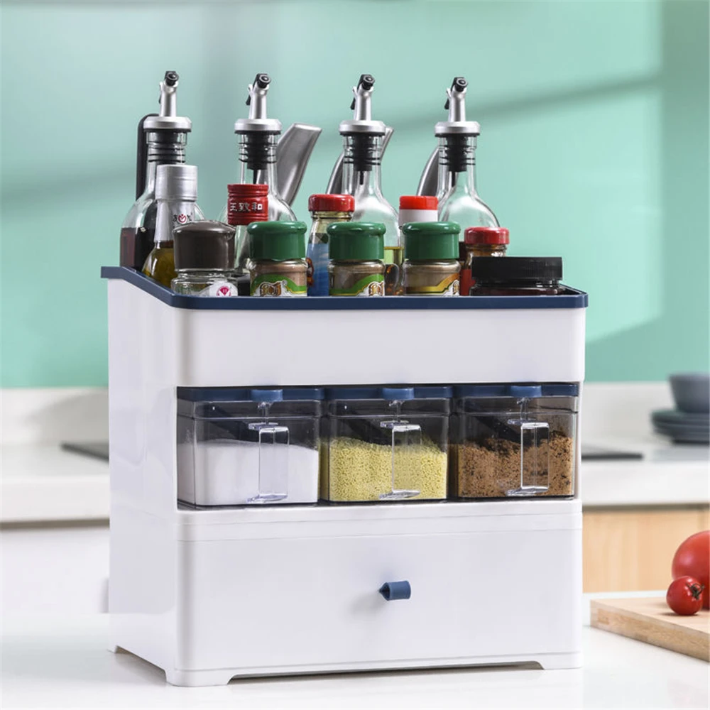 3 in 1 Plastic Spice Rack Salt Box Knife Storage Miscellaneous Grain Storage Kitchen Accessories Cooking Tool Home Organizer
3 in 1 Plastic Spice Rack Salt Box Knife Storage Miscellaneous Grain Storage Kitchen Accessories Cooking Tool Home Organizer