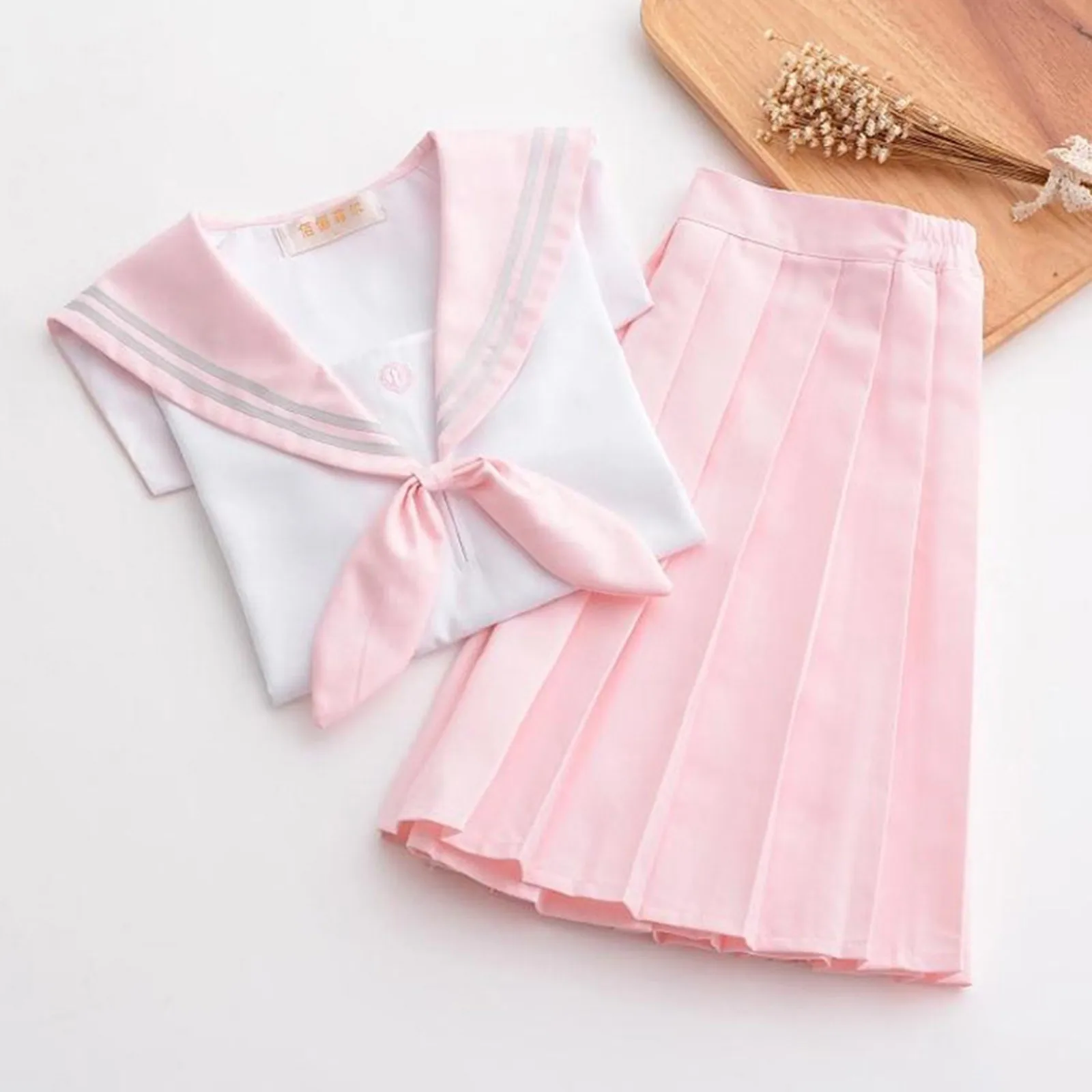 Japanese School Girls Uniform Sailor White Pink Pleated Anime Cosplay Korea Girl Basic School Fashion Women's Dress
Japanese School Girls Uniform Sailor White Pink Pleated Anime Cosplay Korea Girl Basic School Fashion Women's Dress
