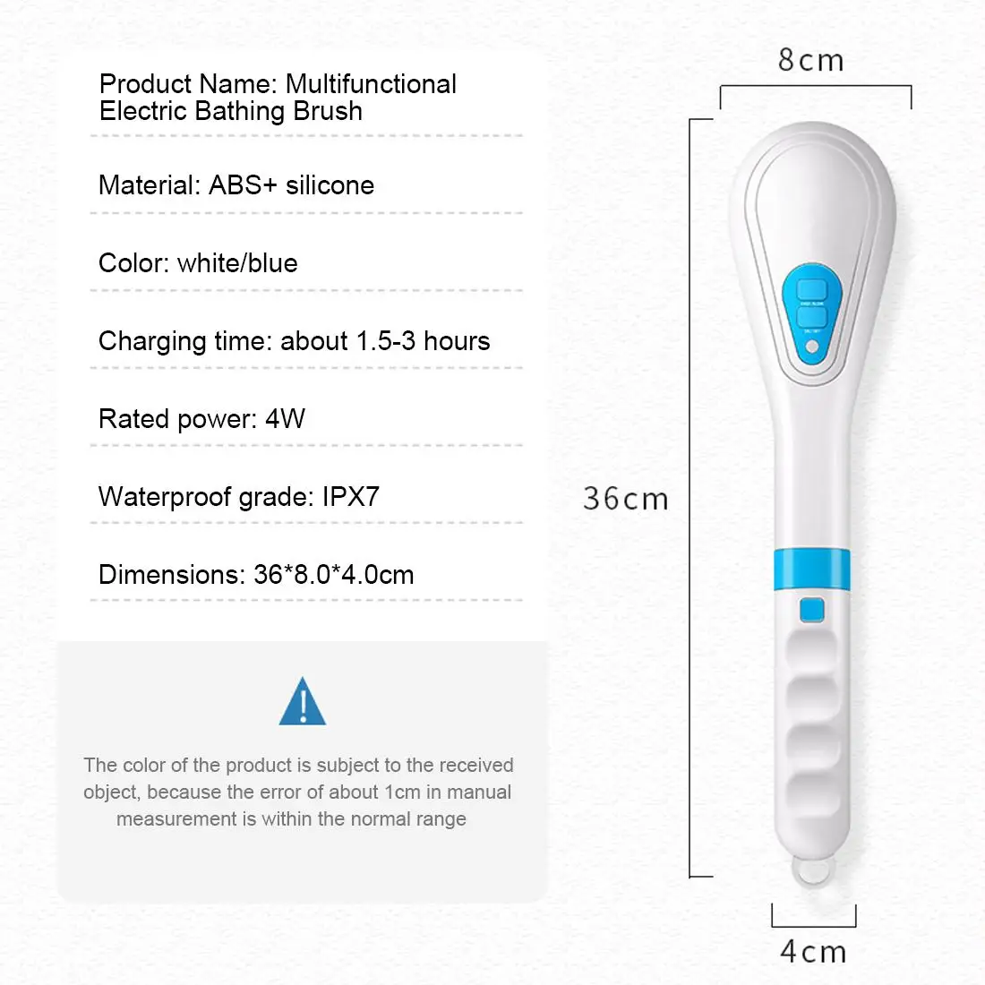 5 In 1 Electric Bath Shower Brush Handheld Massage Body Brush Back Clean Long Handle Exfoliation Clean Scrub Brushes
5 In 1 Electric Bath Shower Brush Handheld Massage Body Brush Back Clean Long Handle Exfoliation Clean Scrub Brushes
