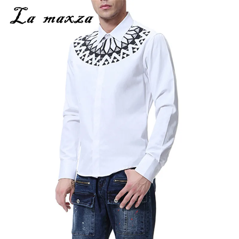 2020 White Print Shirt Causal Cotton Fashion Long Sleeves Spring Plus Size Men Button up Shirt
2020 White Print Shirt Causal Cotton Fashion Long Sleeves Spring Plus Size Men Button up Shirt