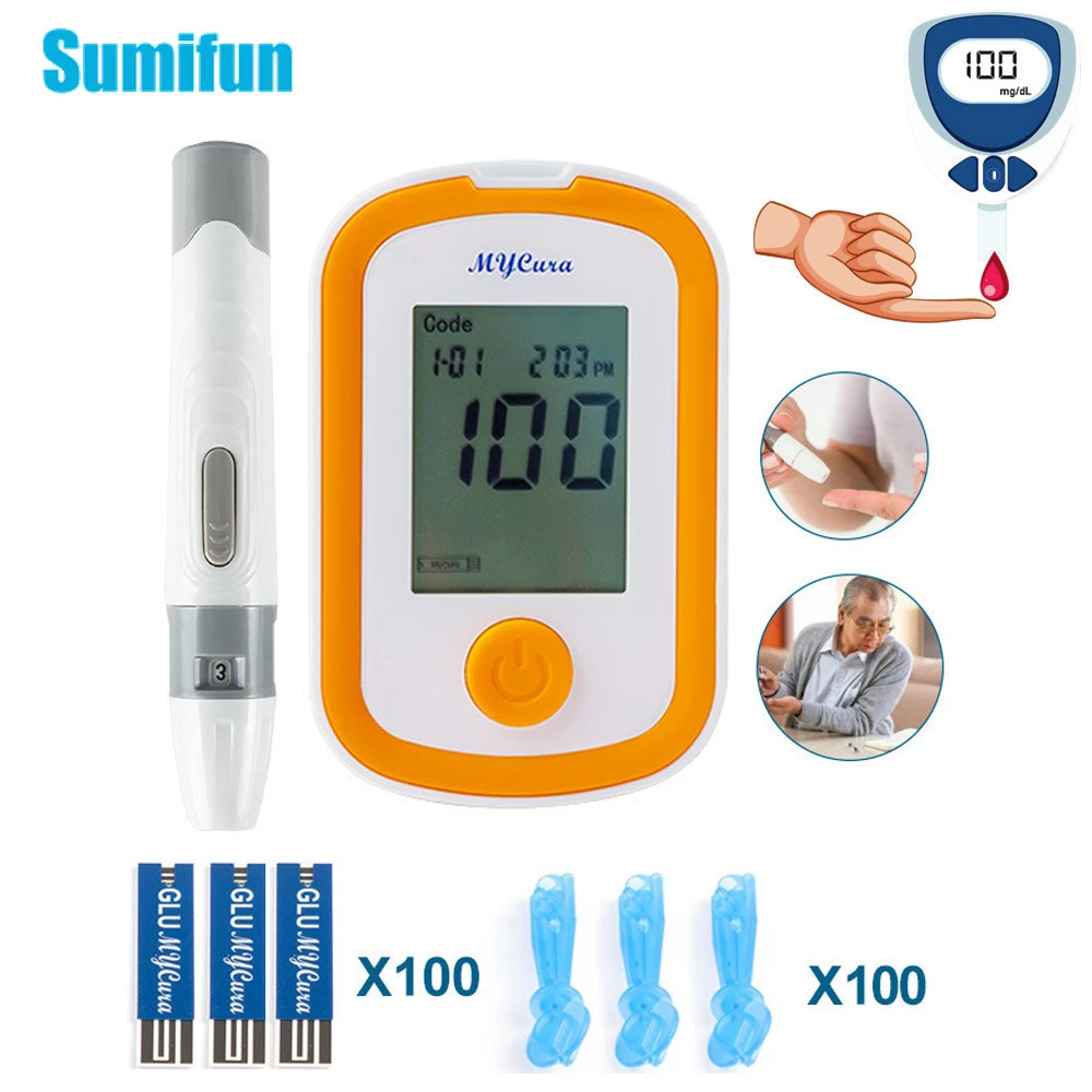 Smart Blood Sugar Detection Glucometer Monitor Set 100pcs Blood Glucose Test Strips Kit Lancets Home Medical Blood Sugar Meter
Smart Blood Sugar Detection Glucometer Monitor Set 100pcs Blood Glucose Test Strips Kit Lancets Home Medical Blood Sugar Meter