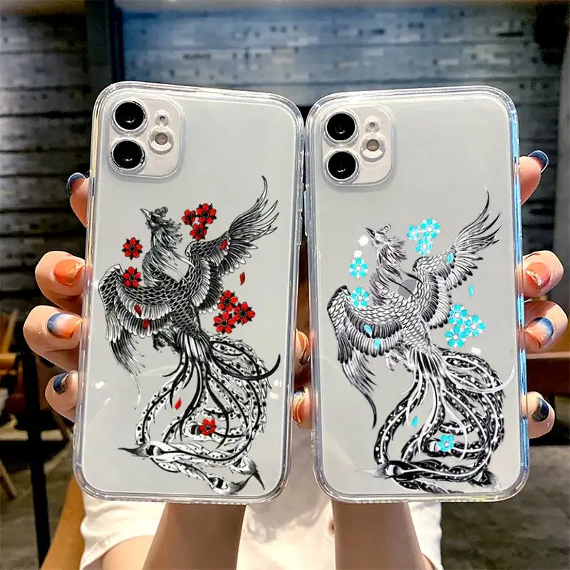 Phone Case for iphone 12 11 XS 13 pro max mini 6 6s 7 8 plus SE2020 X XR transparent clear coque Chinese style Phoenix bird
Phone Case for iphone 12 11 XS 13 pro max mini 6 6s 7 8 plus SE2020 X XR transparent clear coque Chinese style Phoenix bird