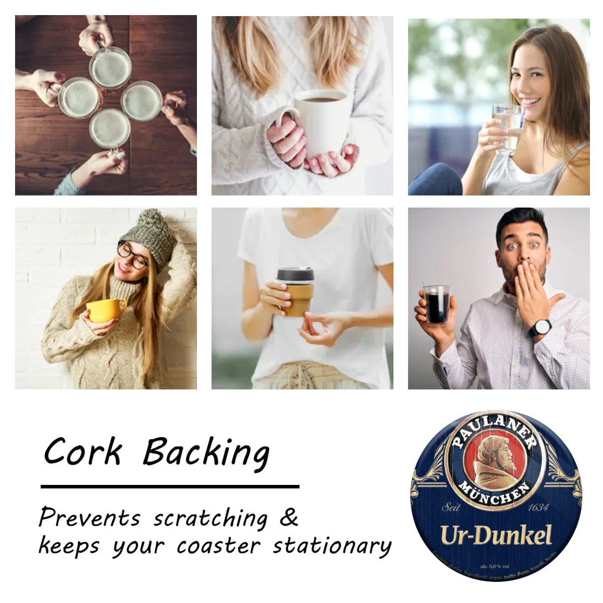 PAULANER Personalized Coasters, Cork Coasters for Drinks, Suitable for Dining Tables, Desks, Restaurants, Cafes and Bars
PAULANER Personalized Coasters, Cork Coasters for Drinks, Suitable for Dining Tables, Desks, Restaurants, Cafes and Bars