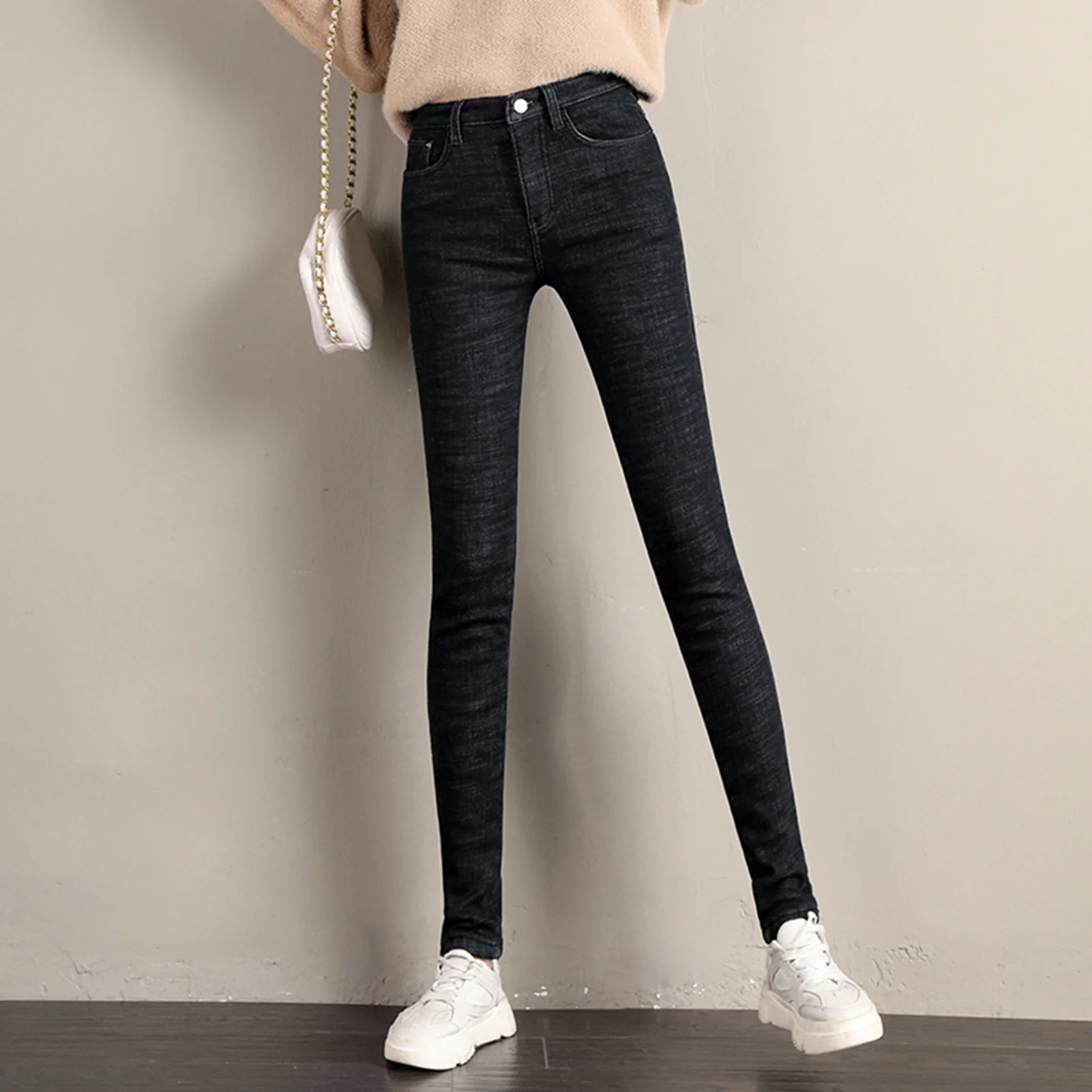 Women's Fleece Lined Jeans Warm Stretchy Skinny Pants High Waist Trousers FS99
Women's Fleece Lined Jeans Warm Stretchy Skinny Pants High Waist Trousers FS99