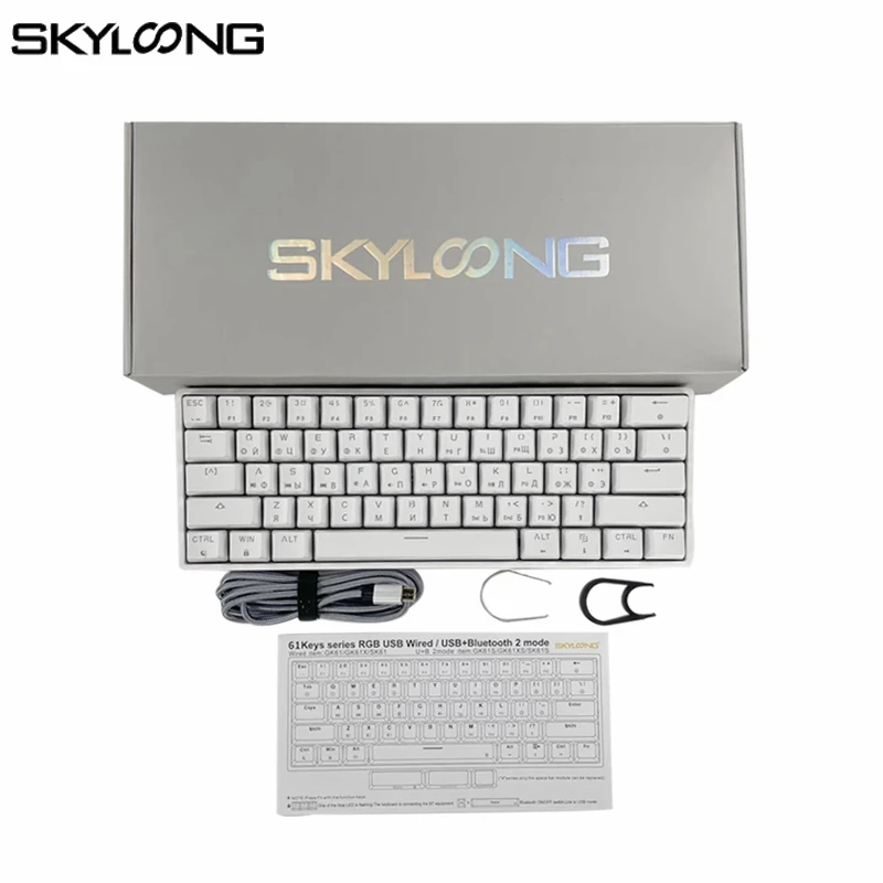 Механическая клавиатура Skyloong SK61S, Русская мини-игровая клавиатура с Bluetooth, клавиатура с подсветкой, клавиатура Gateron для ноутбука, планшета, к...
Механическая клавиатура Skyloong SK61S, Русская мини-игровая клавиатура с Bluetooth, клавиатура с подсветкой, клавиатура Gateron для ноутбука, планшета, к...
