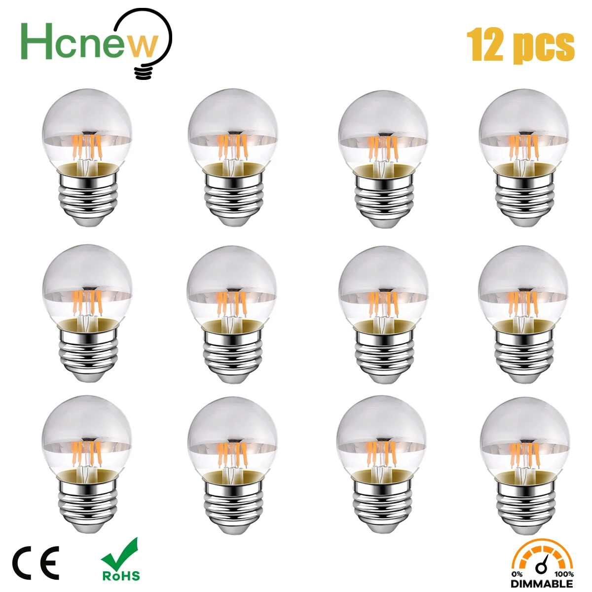 Hcnew G45 Edison Sliver Dripped Globe Led Lamp E27 220V Led Dimmable Filament Bulb Decorative Household Light Lamps
Hcnew G45 Edison Sliver Dripped Globe Led Lamp E27 220V Led Dimmable Filament Bulb Decorative Household Light Lamps